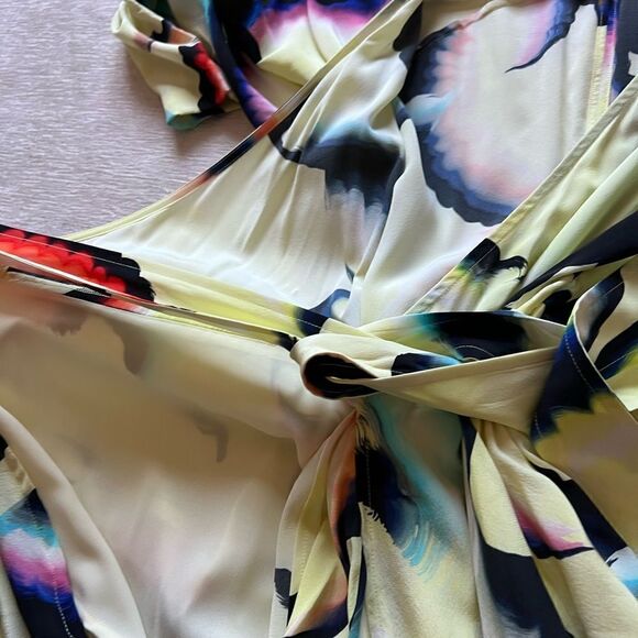 Alc Enzo Silk-Chiffon Wrap Dress - Picture 4 of 4